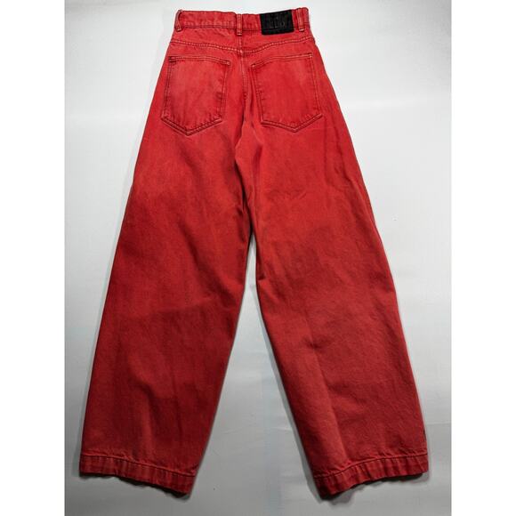 BDG Urban Outfitters Women's Pink "You and Me" Print Barrel Jeans - Size 25x28.5 - Picture 4 of 8